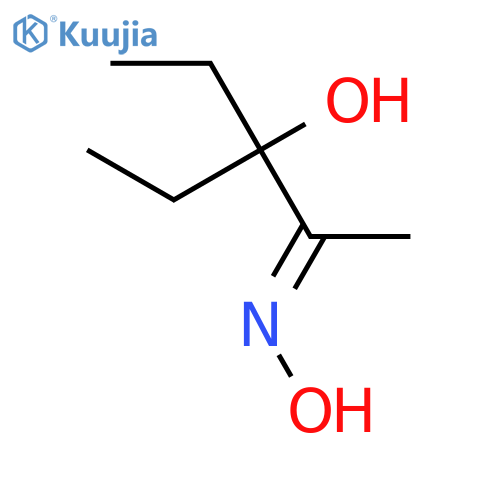 2-Pentanone,3-ethyl-3-hydroxy-, oxime structure
