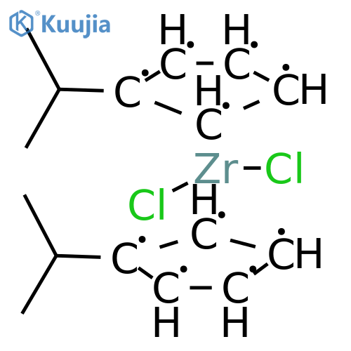 Bis(i-propylcyclopentadienyl)zirconium dichloride structure