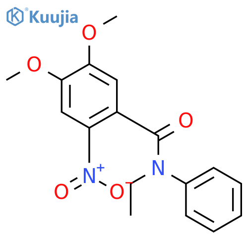 N-ethyl-4,5-dimethoxy-2-nitro-N-phenylbenzamide structure