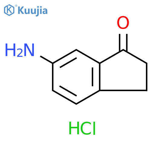 1H-Inden-1-one, 6-amino-2,3-dihydro-, hydrochloride (1:1) structure