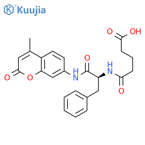 Glutaryl-L-phenylalanine 7-Amido-4-methylcoumarin structure