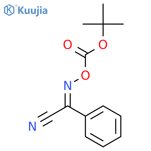 tert-butyl-[cyano(phenyl)methylidene]amino carbonate structure