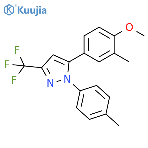 1H-Pyrazole,5-(4-methoxy-3-methylphenyl)-1-(4-methylphenyl)-3-(trifluoromethyl)- structure