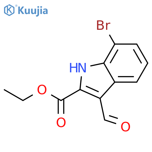 Ethyl 7-bromo-3-formyl-1H-indole-2-carboxylate structure