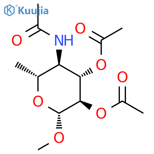 methyl 4-acetamido-2,3-di-O-acetyl-4,6-dideoxy-beta-D-glucopyranoside structure