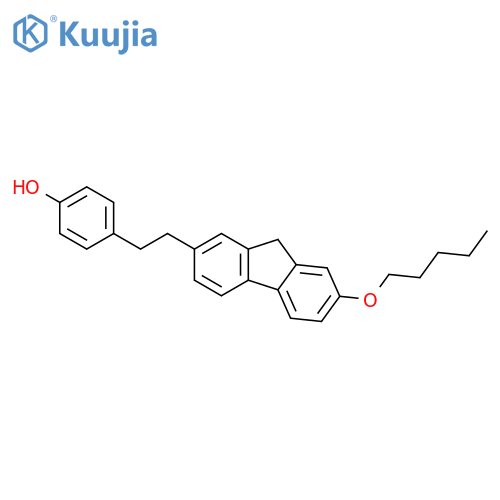 PHENOL, 4-[2-[7-(PENTYLOXY)-9H-FLUOREN-2-YL]ETHYL]- structure