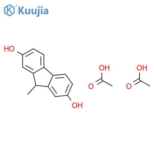 9H-FLUORENE-2,7-DIOL, 9-METHYL-, DIACETATE structure