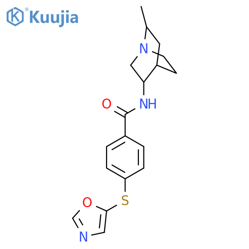 BENZAMIDE, N-(6-METHYL-1-AZABICYCLO[2.2.2]OCT-3-YL)-4-(5-OXAZOLYLTHIO)- structure
