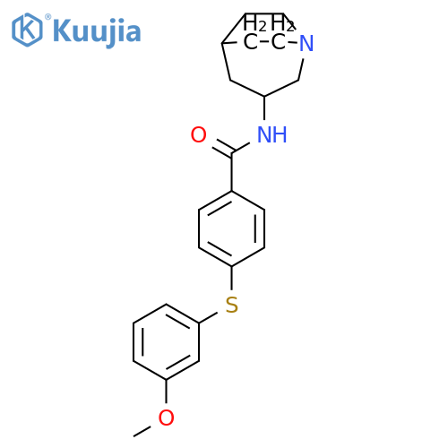 BENZAMIDE, N-1-AZABICYCLO[3.2.2]NON-3-YL-4-[(3-METHOXYPHENYL)THIO]- structure