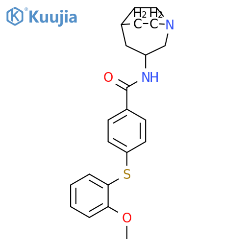 Benzamide, N-1-azabicyclo[3.2.2]non-3-yl-4-[(2-methoxyphenyl)thio]- structure