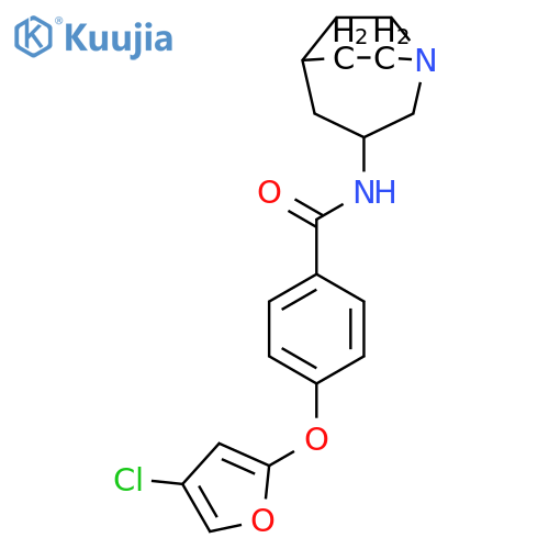 Benzamide, N-1-azabicyclo[3.2.2]non-3-yl-4-[(4-chloro-2-furanyl)oxy]- structure