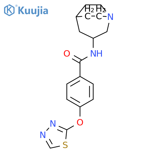 Benzamide, N-1-azabicyclo[3.2.2]non-3-yl-4-(1,3,4-thiadiazol-2-yloxy)- structure