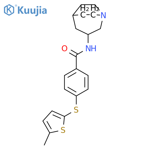 Benzamide, N-1-azabicyclo[3.2.2]non-3-yl-4-[(5-methyl-2-thienyl)thio]- structure