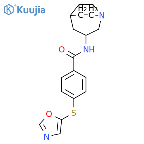 Benzamide, N-1-azabicyclo[3.2.2]non-3-yl-4-(5-oxazolylthio)- structure