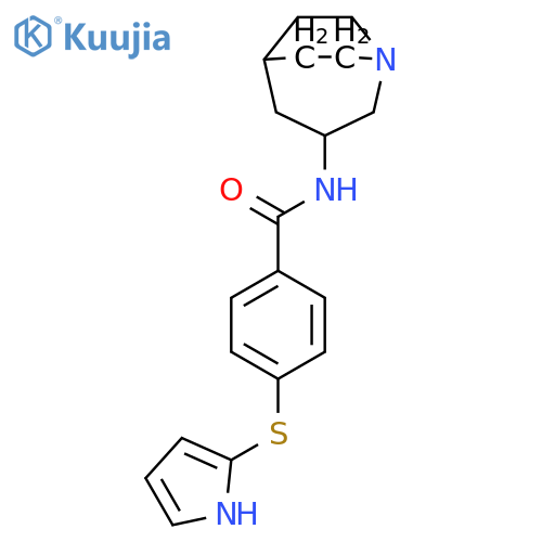 BENZAMIDE, N-1-AZABICYCLO[3.2.2]NON-3-YL-4-(1H-PYRROL-2-YLTHIO)- structure