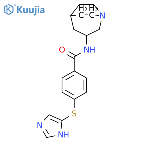 Benzamide, N-1-azabicyclo[3.2.2]non-3-yl-4-(1H-imidazol-4-ylthio)- structure