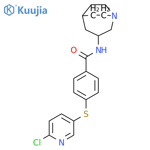 Benzamide, N-1-azabicyclo[3.2.2]non-3-yl-4-[(6-chloro-3-pyridinyl)thio]- structure