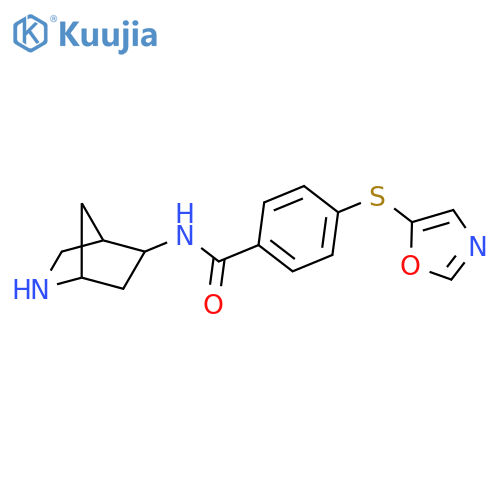 Benzamide, N-2-azabicyclo[2.2.1]hept-5-yl-4-(5-oxazolylthio)- structure
