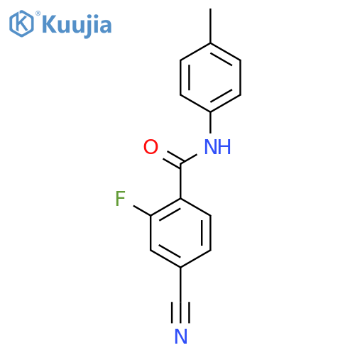 Benzamide, 4-cyano-2-fluoro-N-(4-methylphenyl)- (9CI) structure