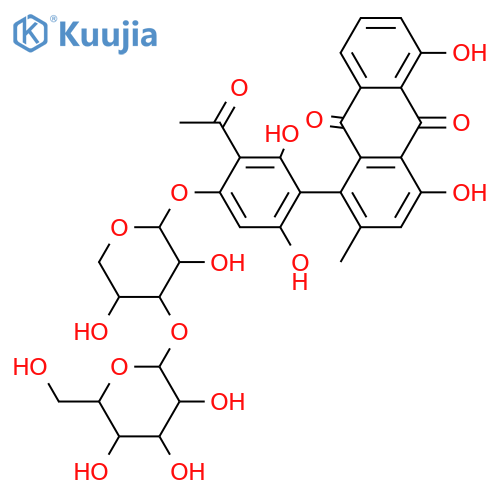 4'-O-Demethylknipholone; Atropisomer, 4'-O-[β-D-glucopyranosyl-(1→3)-β-D-xylopyranoside] structure