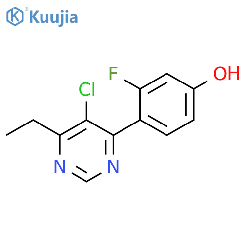 PHENOL, 4-(5-CHLORO-6-ETHYL-4-PYRIMIDINYL)-3-FLUORO- structure