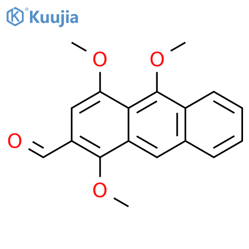 2-ANTHRACENECARBOXALDEHYDE, 1,4,10-TRIMETHOXY- structure