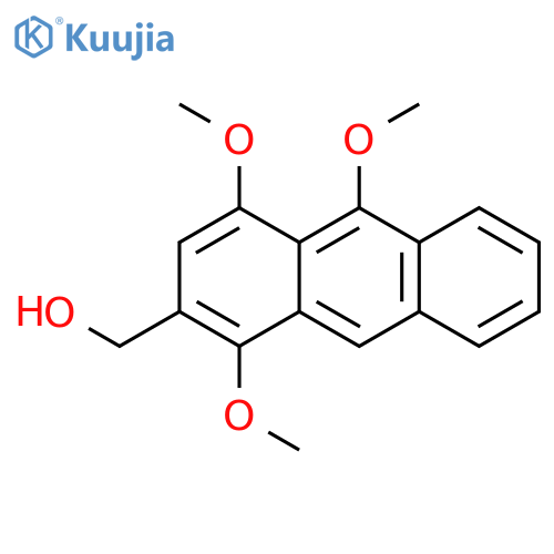 2-Anthracenemethanol, 1,4,10-trimethoxy- structure