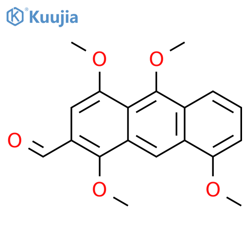 2-ANTHRACENECARBOXALDEHYDE, 1,4,8,10-TETRAMETHOXY- structure