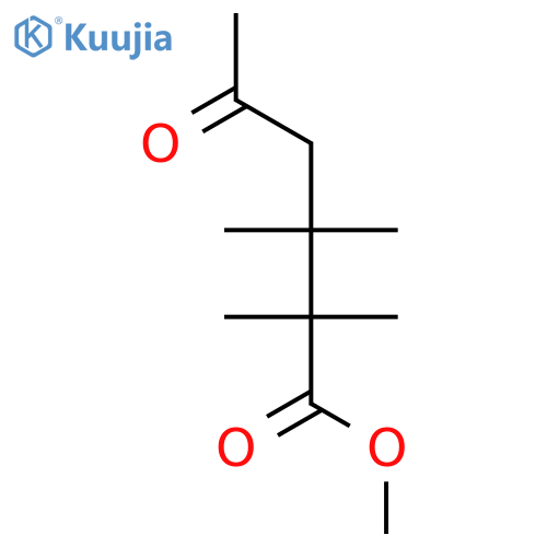 Hexanoic acid, 2,2,3,3-tetramethyl-5-oxo-, methyl ester structure