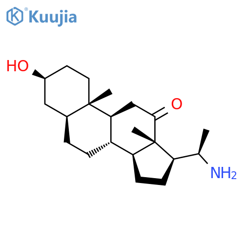 Pregnan-12-one, 20-amino-3-hydroxy-, (3b,5a,20R)- structure