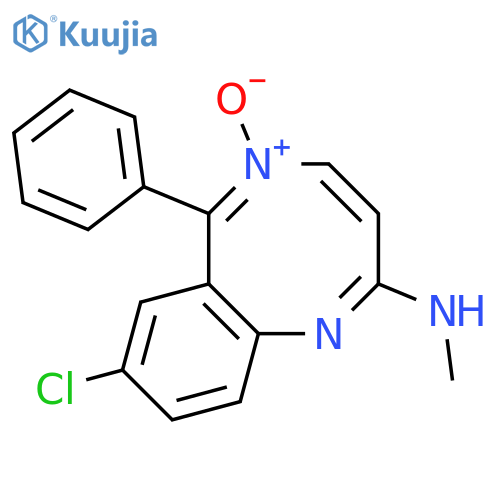 1,5-Benzodiazocin-2-amine, 8-chloro-N-methyl-6-phenyl-, 5-oxide structure