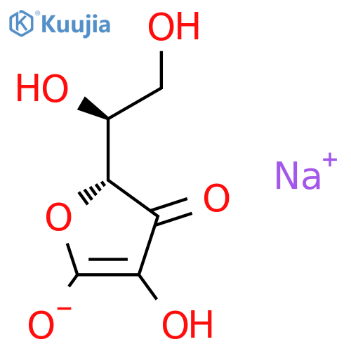sodium (5R)-5-[(1S)-1,2-dihydroxyethyl]-3-hydroxy-4-oxo-furan-2-olate structure