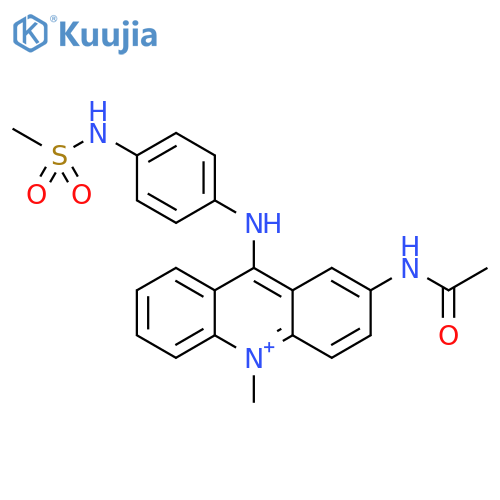 Acridinium,2-(acetylamino)-10-methyl-9-[[4-[(methylsulfonyl)amino]phenyl]amino]- structure