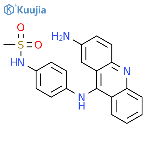 N-{4-[(2-aminoacridin-9-yl)amino]phenyl}methanesulfonamide structure
