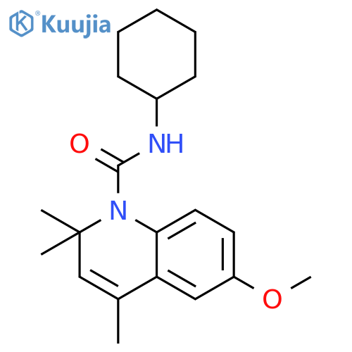 N-cyclohexyl-6-methoxy-2,2,4-trimethylquinoline-1(2H)-carboxamide structure