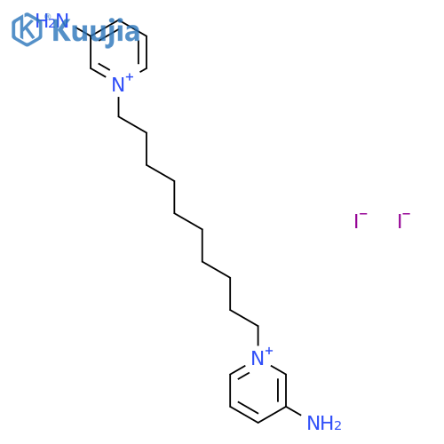 Pyridinium, 1,1'-(1,10-decanediyl)bis[3-amino-, diiodide structure
