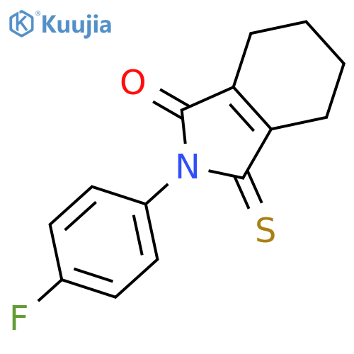 1H-Isoindol-1-one, 2-(4-fluorophenyl)-2,3,4,5,6,7-hexahydro-3-thioxo- structure