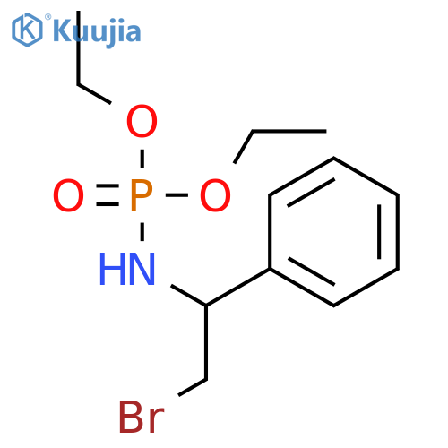 Phosphoramidic acid, (2-bromo-1-phenylethyl)-, diethyl ester structure