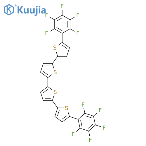 2,2':5',2'':5'',2'''-Quaterthiophene, 5,5'''-bis(pentafluorophenyl)- structure