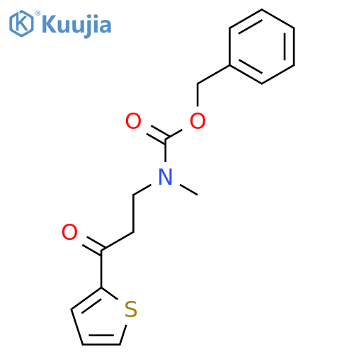 Carbamic acid, methyl[3-oxo-3-(2-thienyl)propyl]-, phenylmethyl ester structure