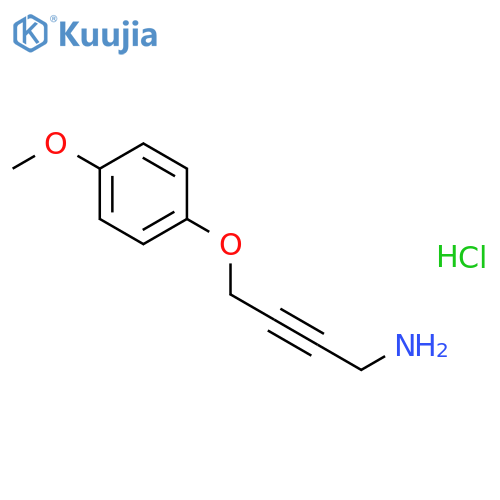 2-BUTYN-1-AMINE, 4-(4-METHOXYPHENOXY)-, HYDROCHLORIDE structure