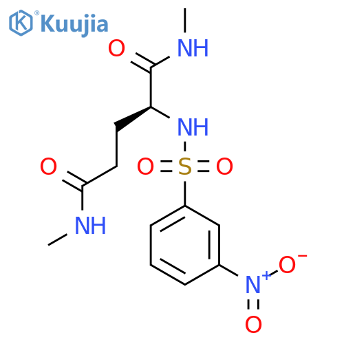 PENTANEDIAMIDE, N,N'-DIMETHYL-2-[[(3-NITROPHENYL)SULFONYL]AMINO]-, (2S)- structure