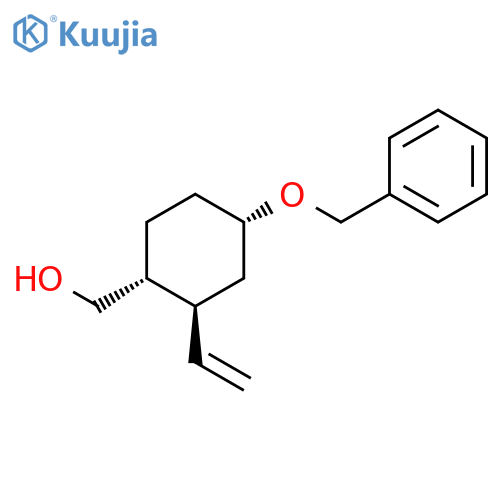 Cyclohexanemethanol, 2-ethenyl-4-(phenylmethoxy)-, (1R,2S,4S)-rel- structure