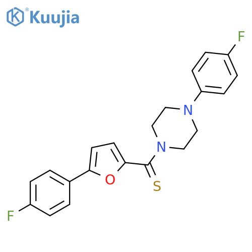 1-(4-fluorophenyl)-4-5-(4-fluorophenyl)furan-2-carbothioylpiperazine structure