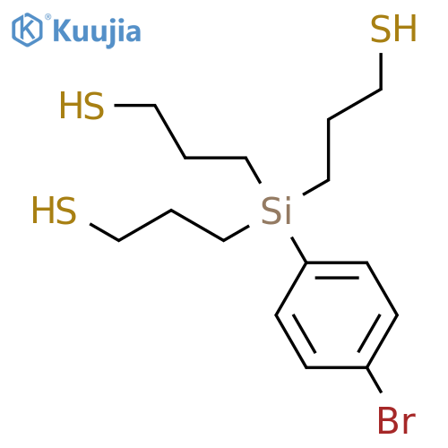 1-Propanethiol, 3,3',3''-[(4-bromophenyl)silylidyne]tris- structure