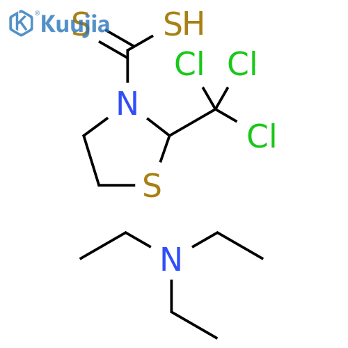 3-Thiazolidinecarbodithioic acid, 2-(trichloromethyl)-, compd. with N,N-diethylethanamine (1:1) structure