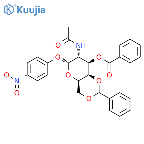 4-Nitrophenyl 2-Acetamido-2-deoxy-4,6-O-benzylidene-a-D-galactopyranoside 3-Benzoate structure