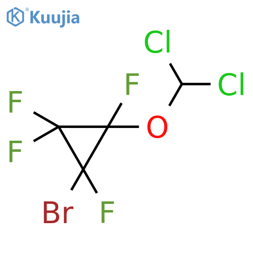 Cyclopropane, 1-bromo-2-(dichloromethoxy)-1,2,3,3-tetrafluoro- structure