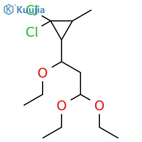 Cyclopropane, 1,1-dichloro-2-methyl-3-(1,3,3-triethoxypropyl)- structure