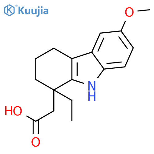 1H-CARBAZOLE-1-ACETIC ACID, 1-ETHYL-2,3,4,9-TETRAHYDRO-6-METHOXY- structure